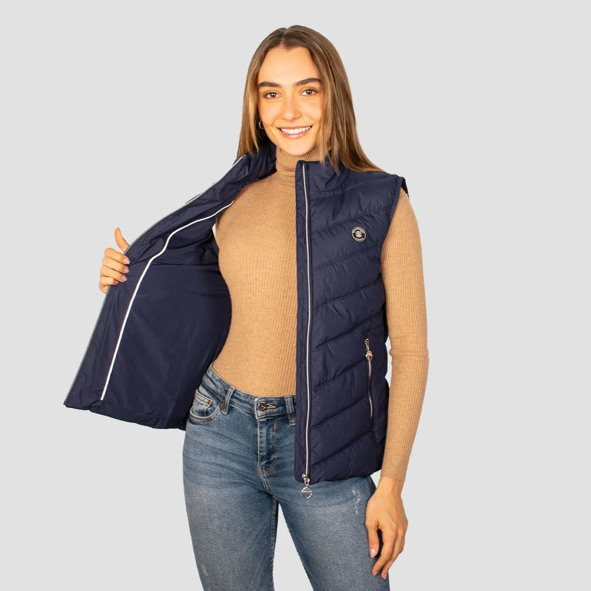 Foto 2 | Chaleco Greenlander De Mujer Acolchado Con Cuello Alto