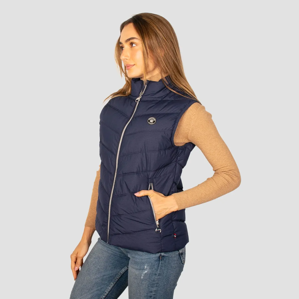 Foto 4 | Chaleco Greenlander De Mujer Acolchado Con Cuello Alto