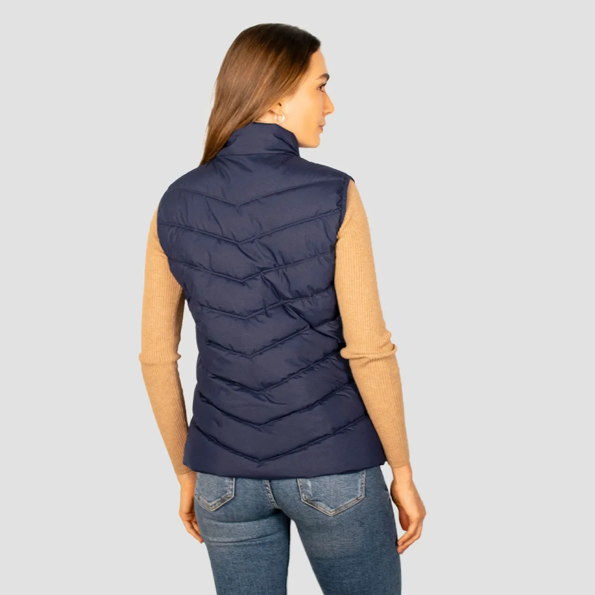 Foto 5 | Chaleco Greenlander De Mujer Acolchado Con Cuello Alto