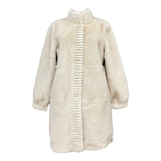 Foto 2 | Abrigo Beige Peluche Para Dama Mussi
