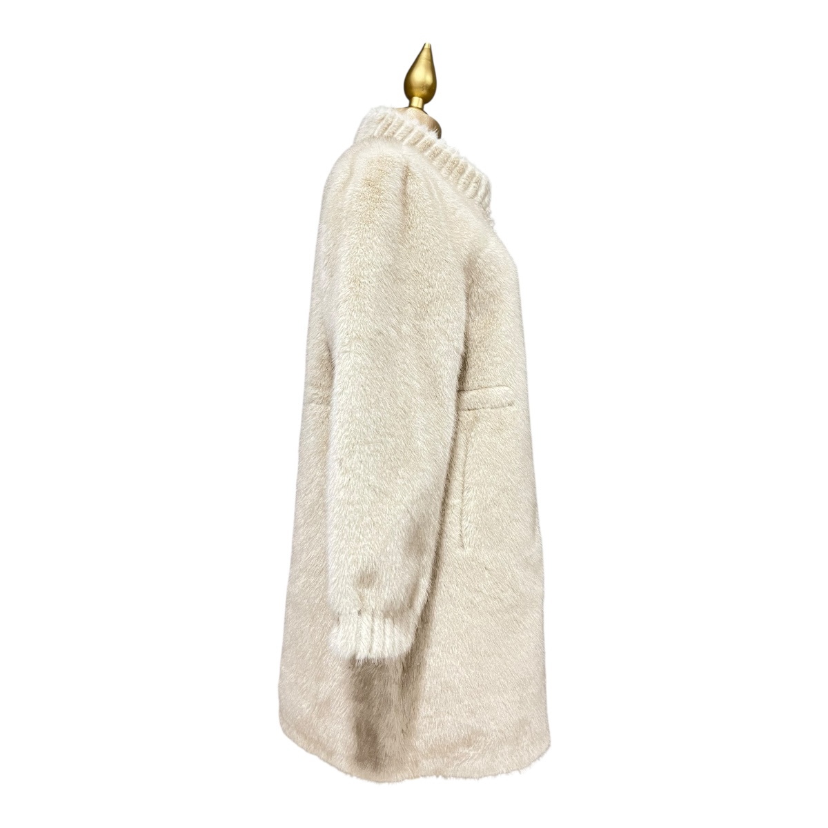 Foto 5 pulgar | Abrigo Beige Peluche Para Dama Mussi