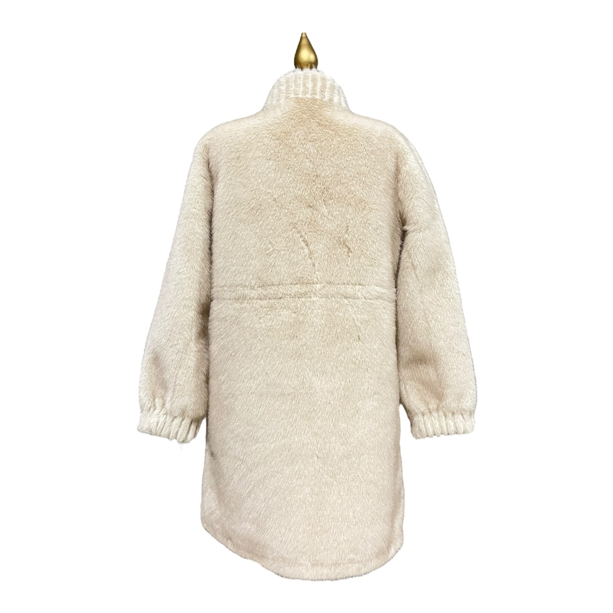 Foto 7 pulgar | Abrigo Beige Peluche Para Dama Mussi