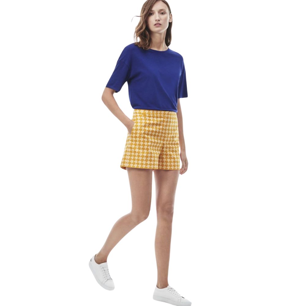 Foto 2 | Bermuda Ff2463 51 Lem Lacoste Amarilla Para Mujer