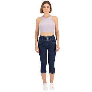 Foto 1 | Pantalón Capri Britos Jeans Azul para Mujer
