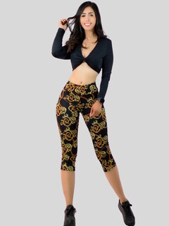 Foto 5 | Leggings Capri De Mujer Cap-010-2-d8 Stretch De Diseños Estampados