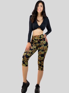 Foto 7 | Leggings Capri De Mujer Cap-010-2-d8 Stretch De Diseños Estampados