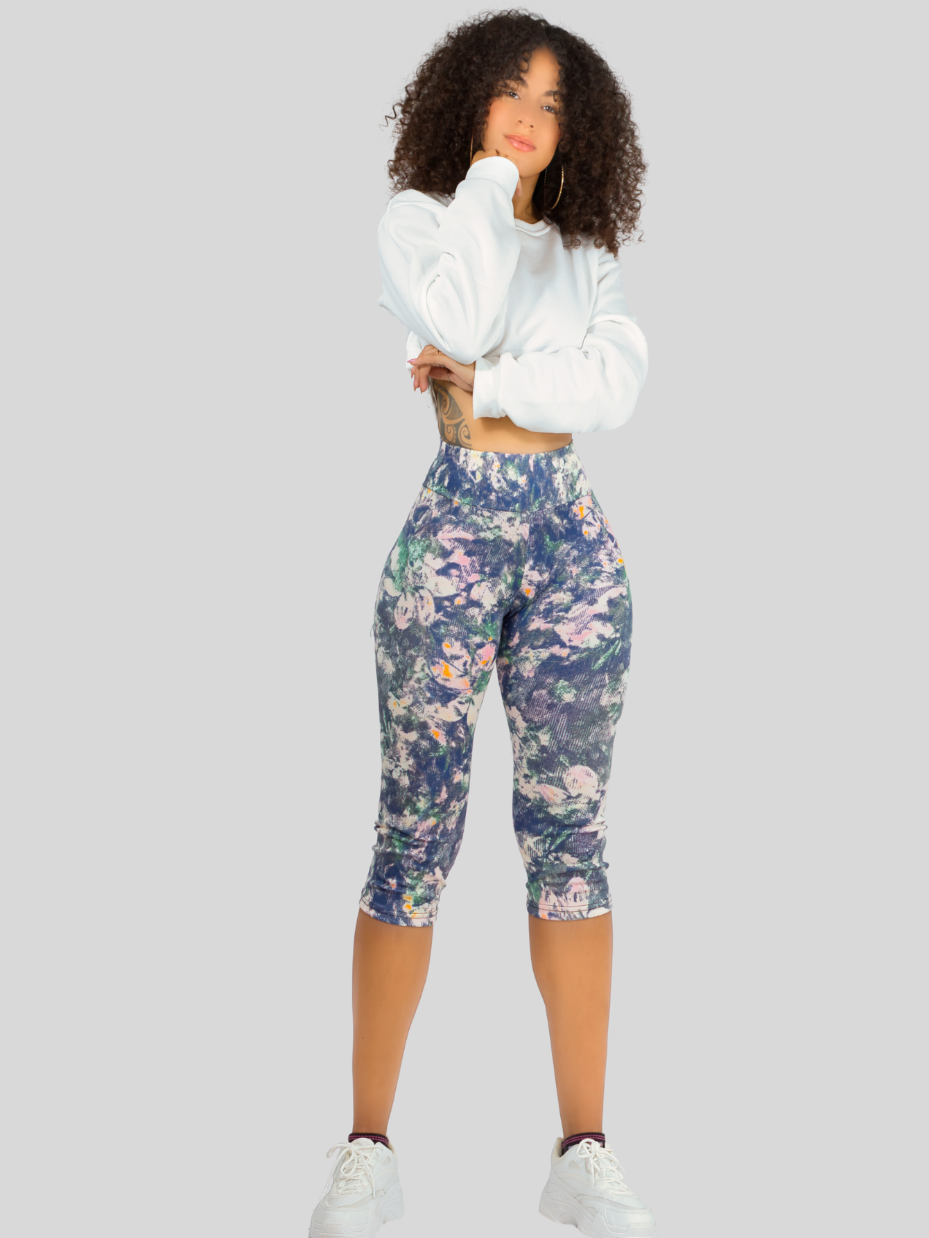 Foto 5 pulgar | Set De 2 Leggings Capri Cap-010 Dos Diseños