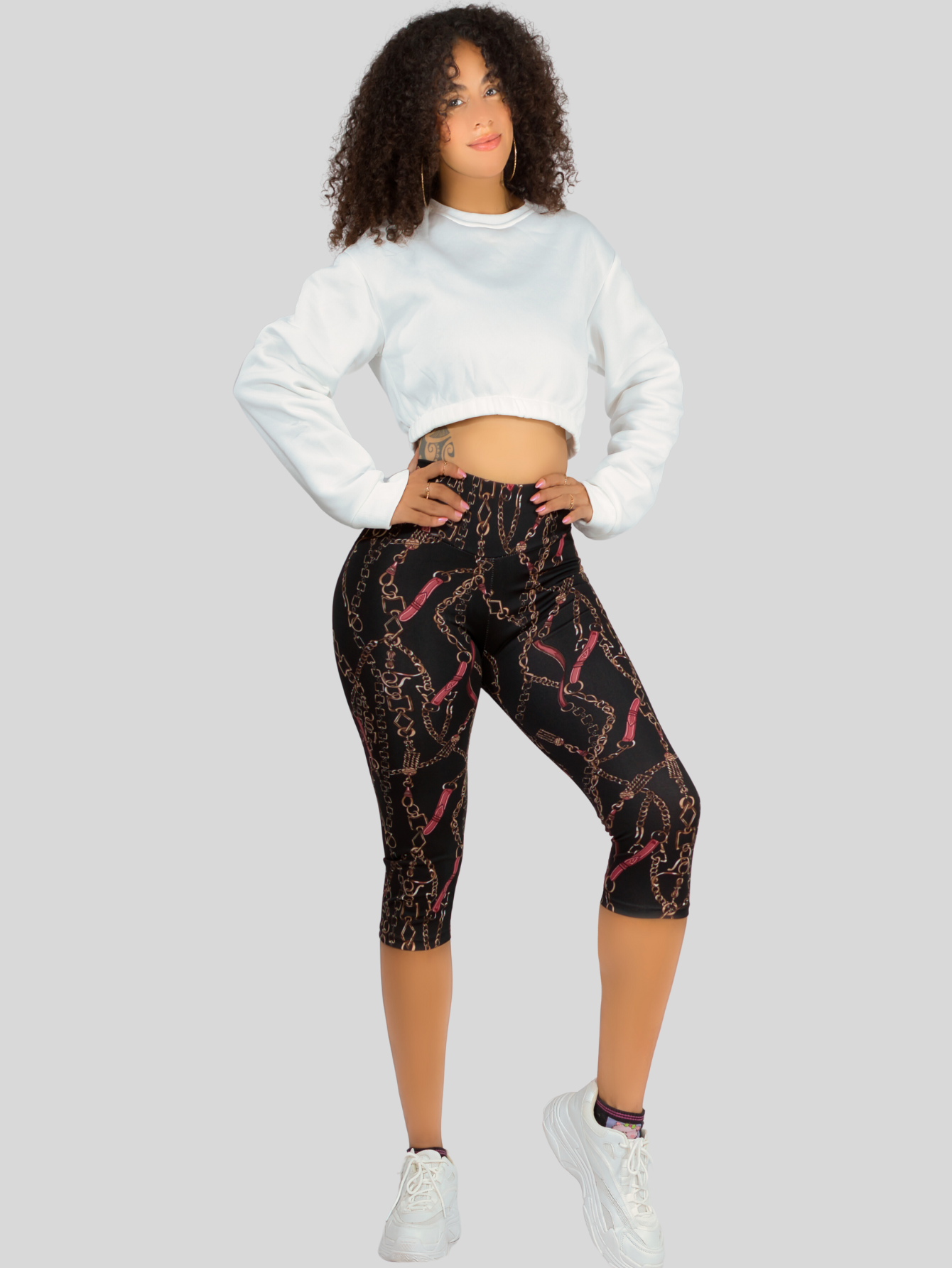 Foto 5 pulgar | Set De 2 Leggings Capri Cap-010 Dos Diseños