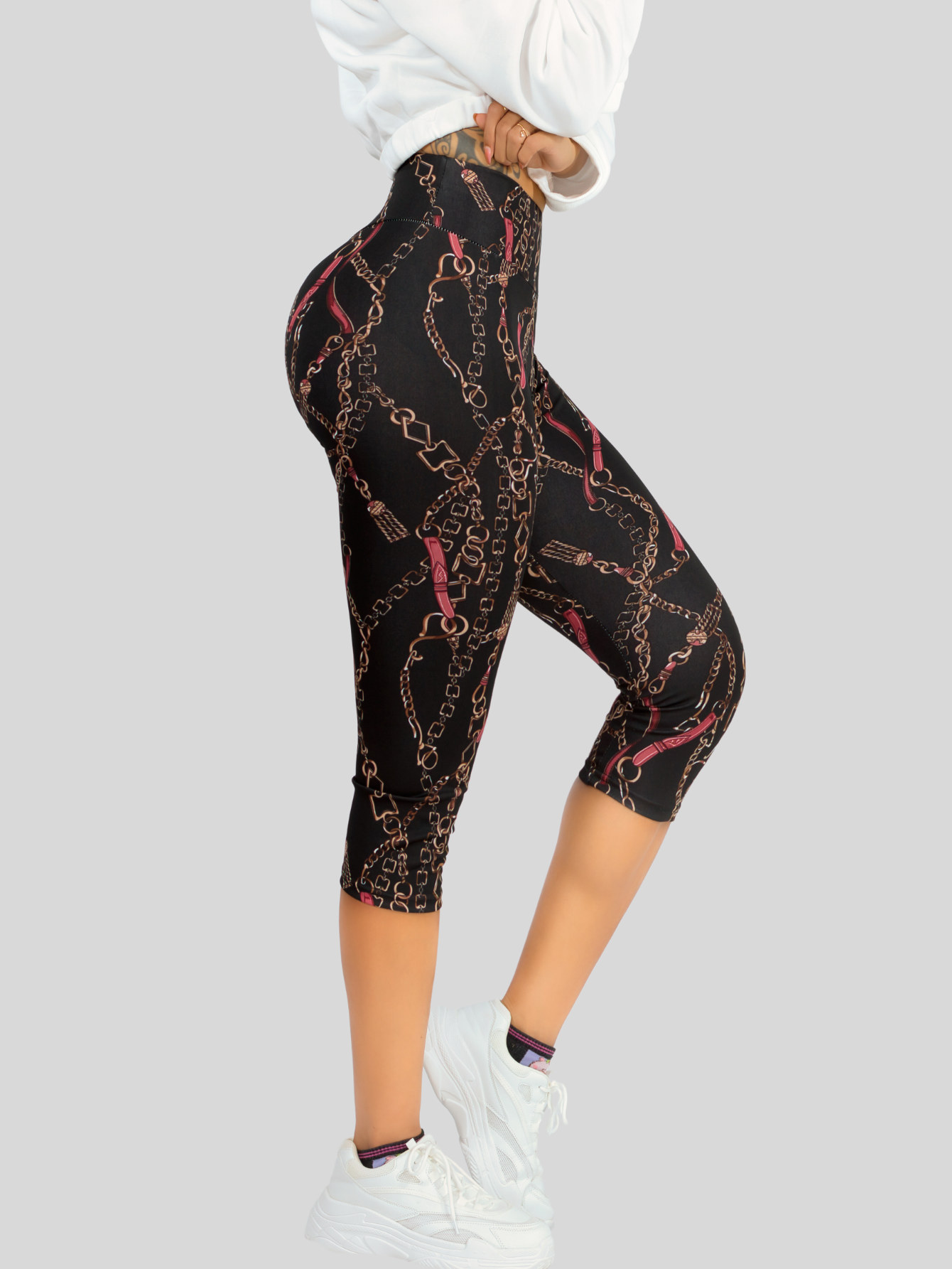 Foto 5 pulgar | Leggins Mujer Capris Bermuda Mallones Cap-010  Mayon Mallas