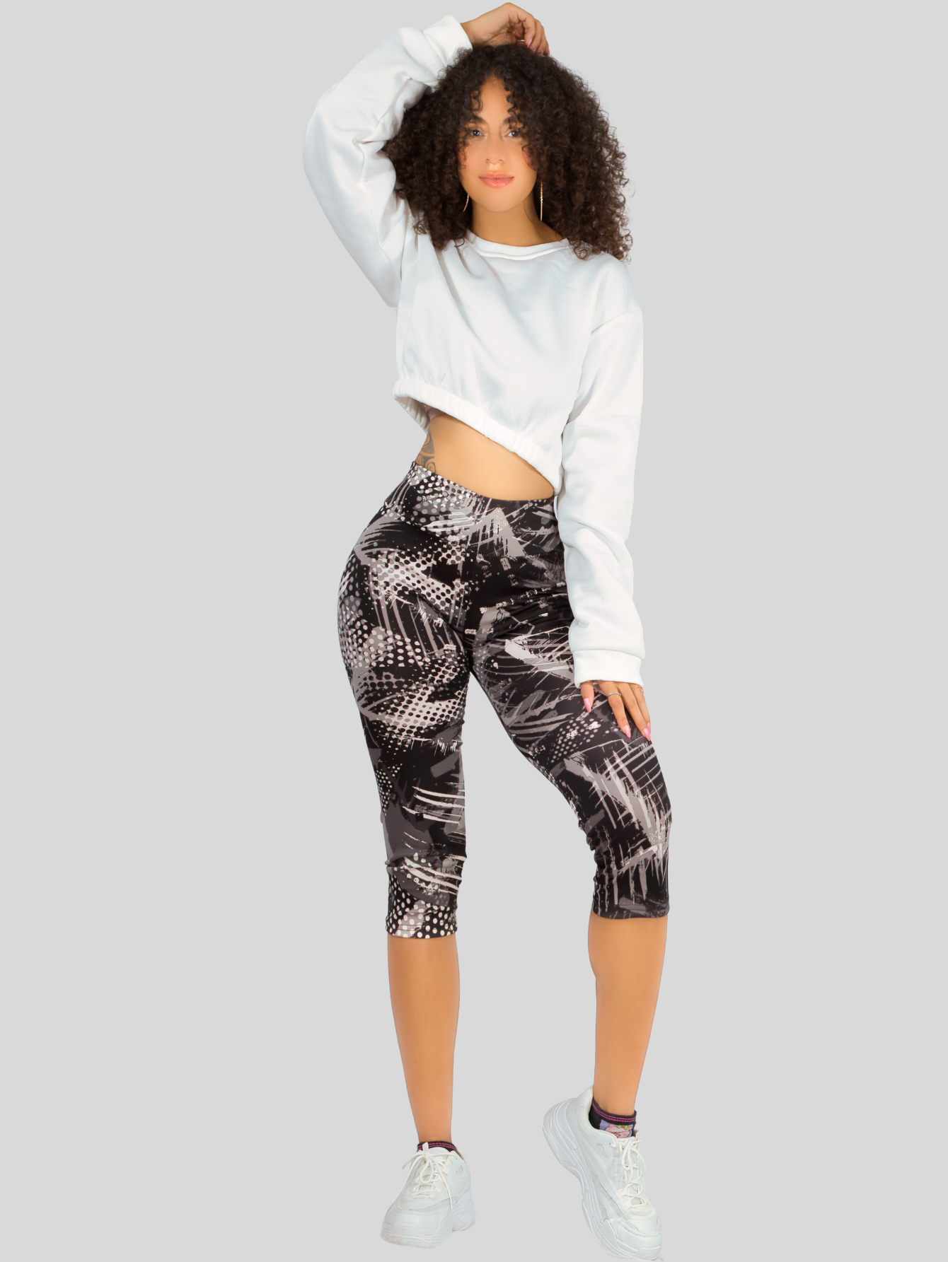 Foto 5 pulgar | Set De 2 Leggings Capri Cap-010 Dos Diseños