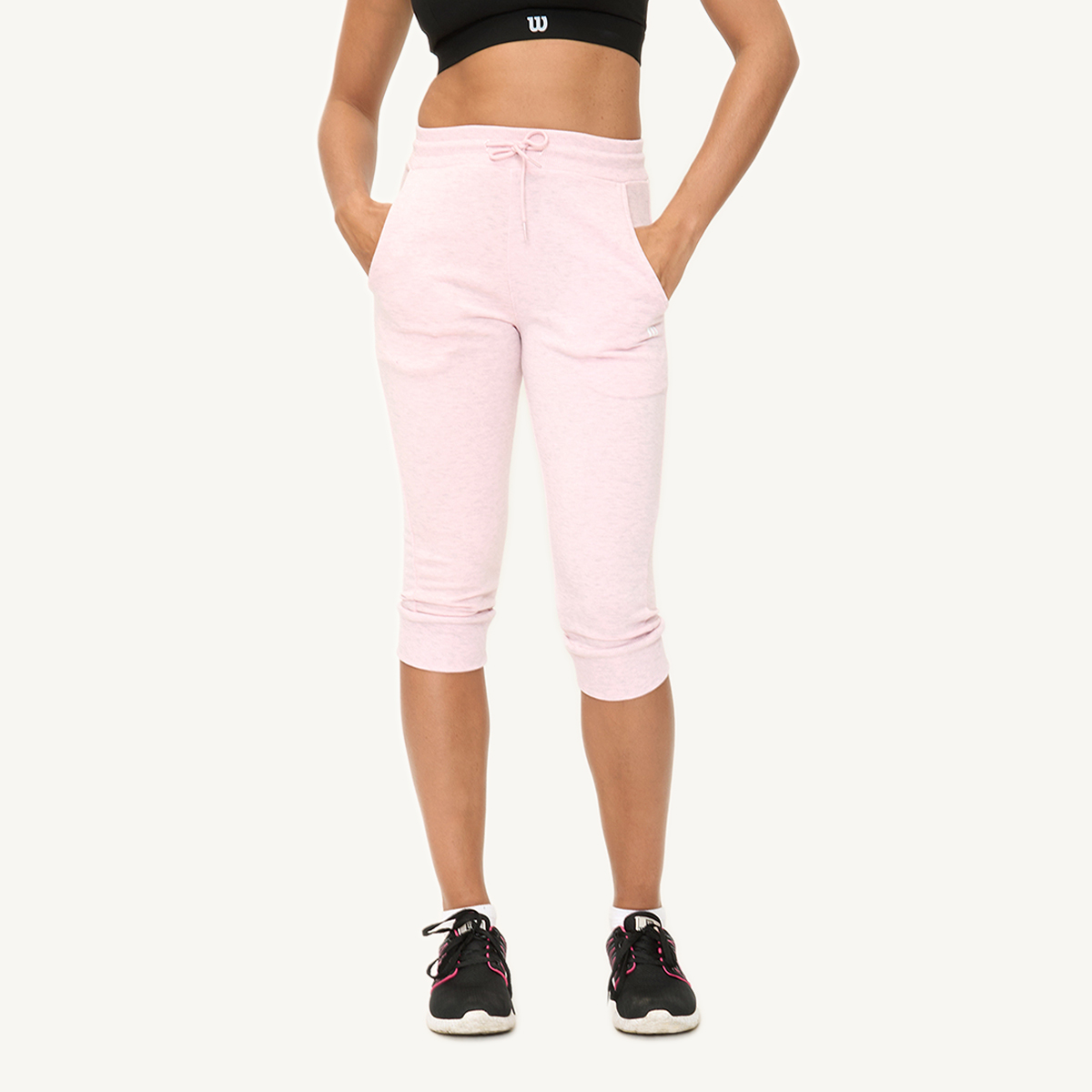 Foto 2 pulgar | Pantalón Pescador Wilson French Terry Rosa para Mujer