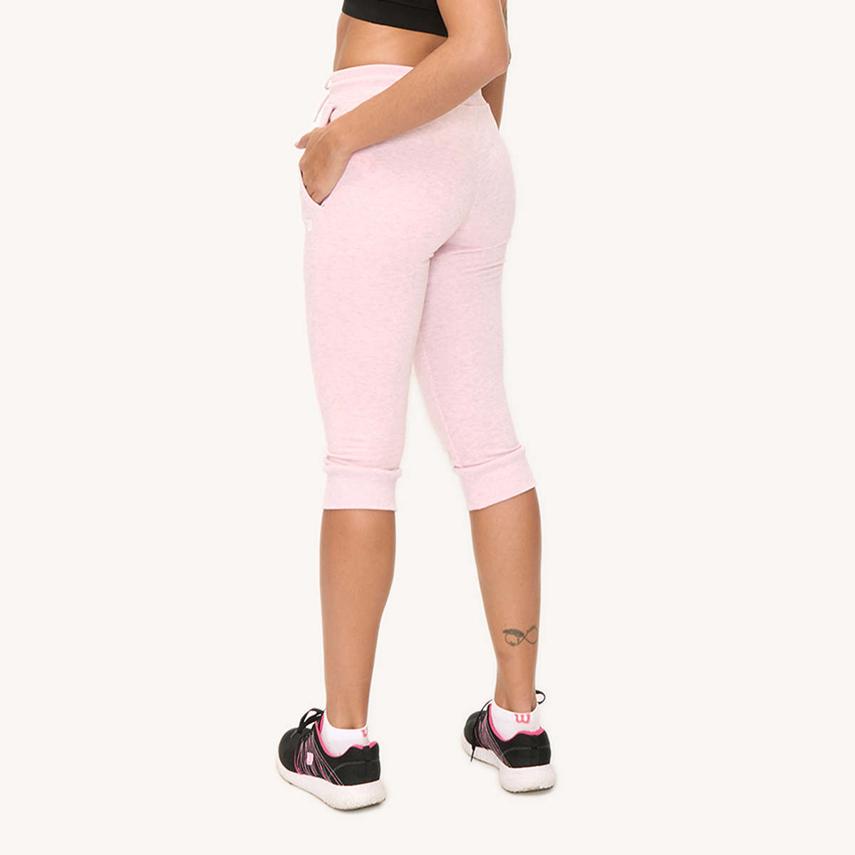 Foto 5 pulgar | Pantalón Pescador Wilson French Terry Rosa para Mujer