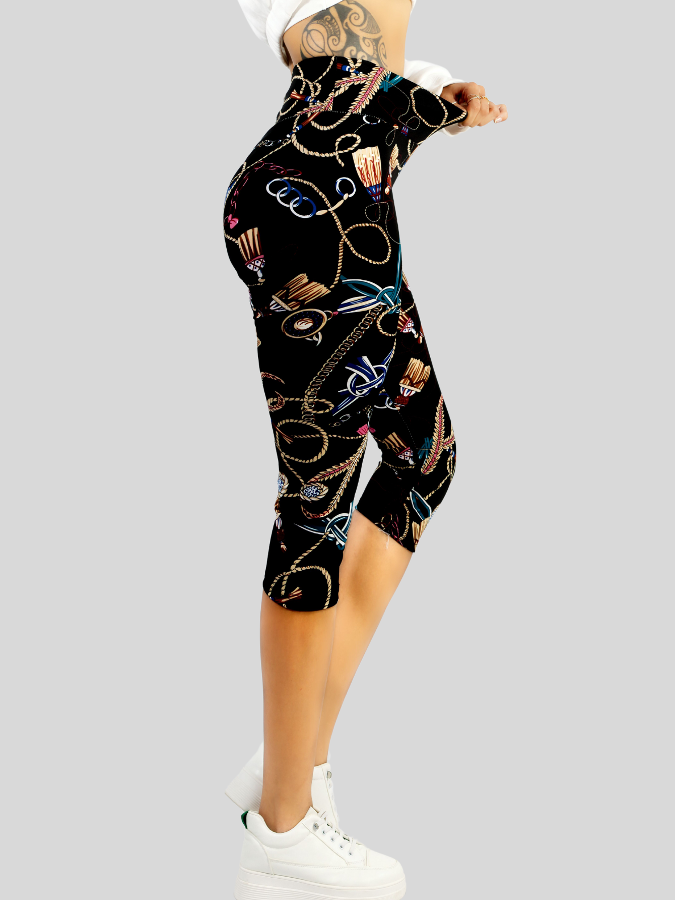 Foto 5 pulgar | Leggins Mujer Capris Bermuda Mallones Cap-010  Mayon Mallas