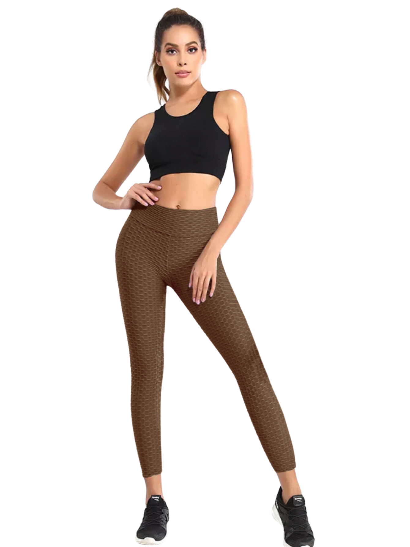 Foto 2 pulgar | Leggins Mujer Capris Bermuda Mallones Marron