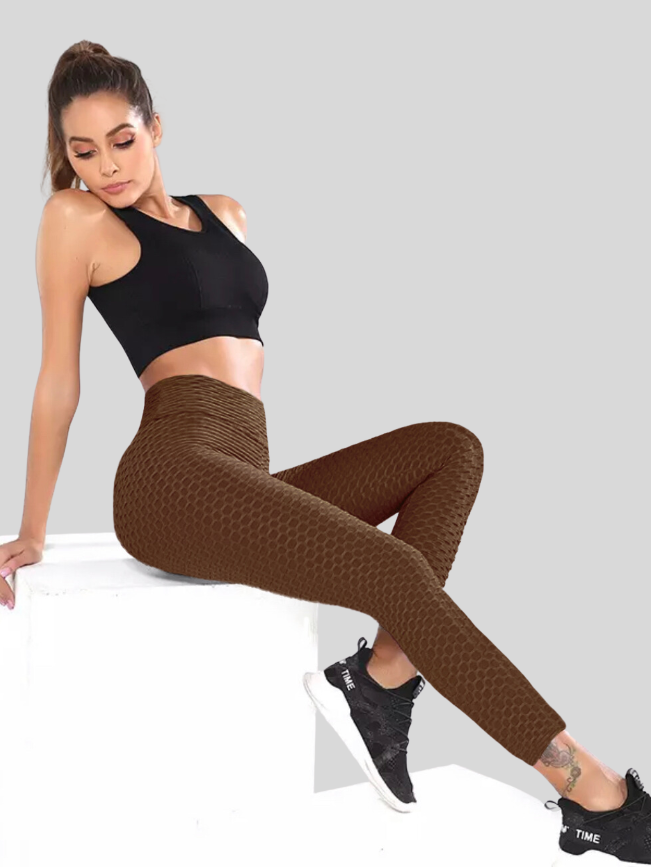Foto 3 pulgar | Leggins Mujer Capris Bermuda Mallones Marron