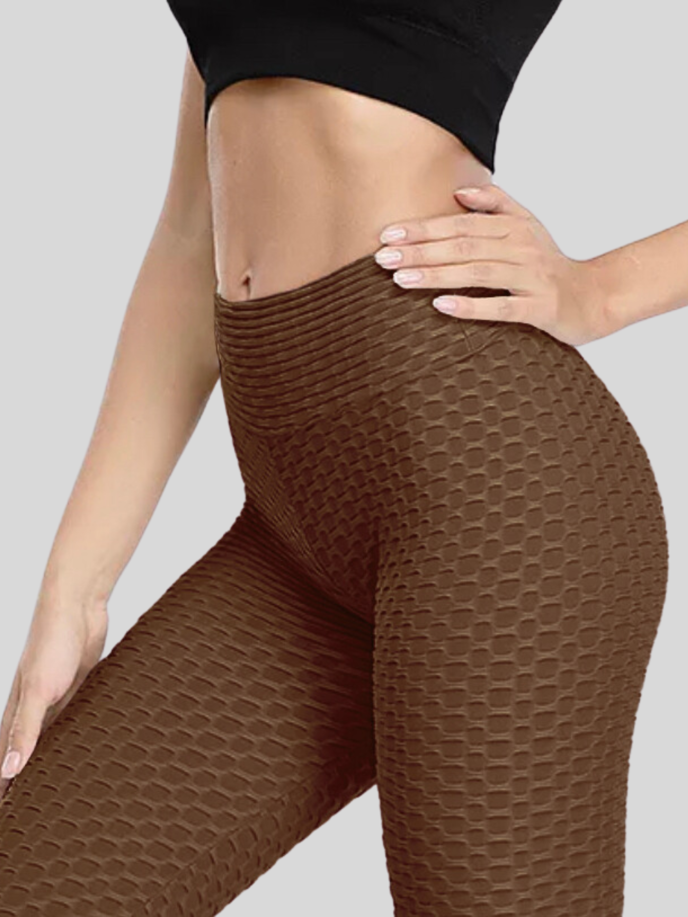 Foto 5 pulgar | Leggins Mujer Capris Bermuda Mallones Marron