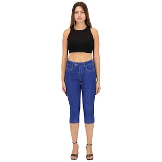 Foto 3 | Capri Britos Jeans Mujer Pescador Mezclilla Azul 025661