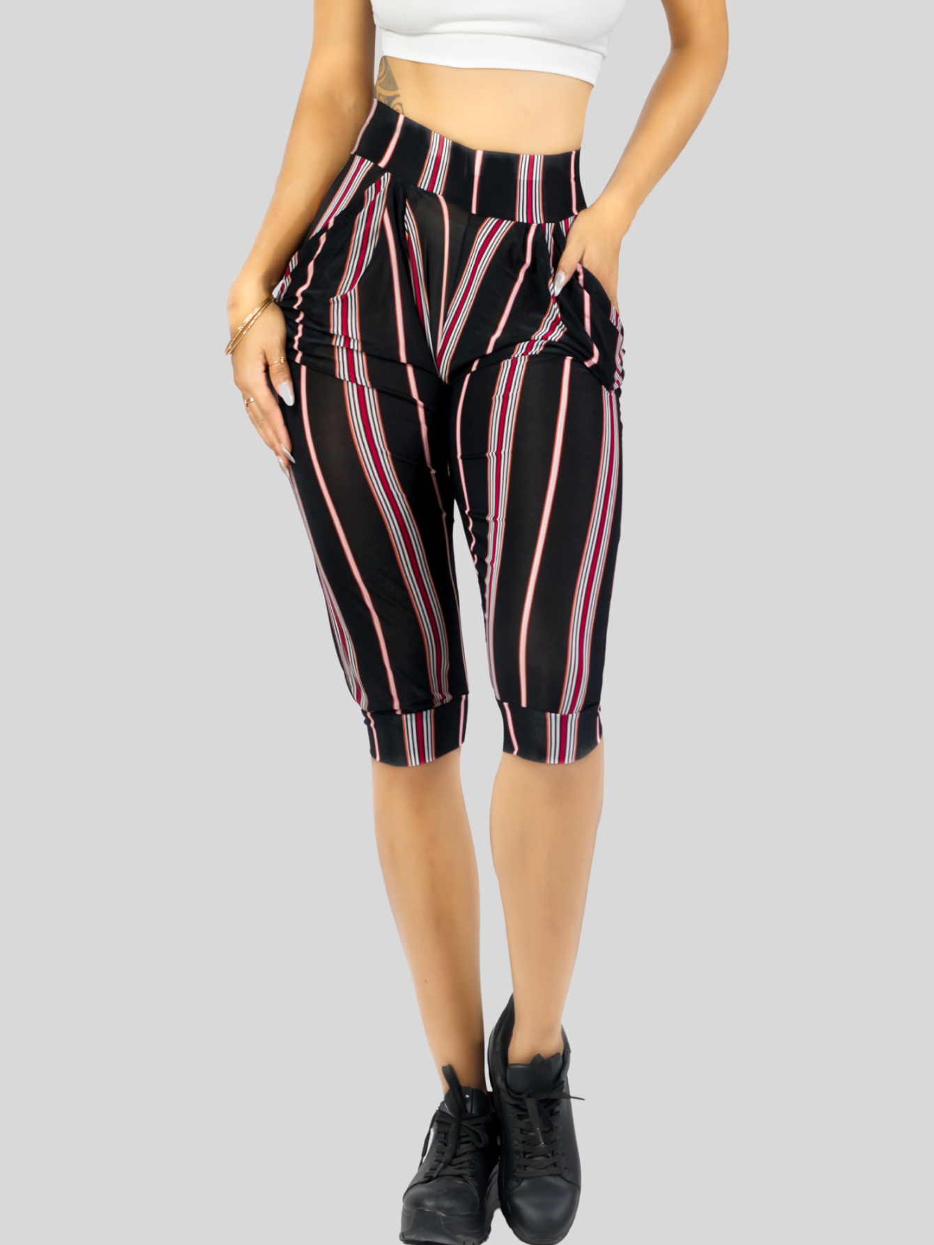 Foto 7 pulgar | Leggins Mujer Capris Bermuda Mallones Cap-011 Diseño 8 Mayon Mallas