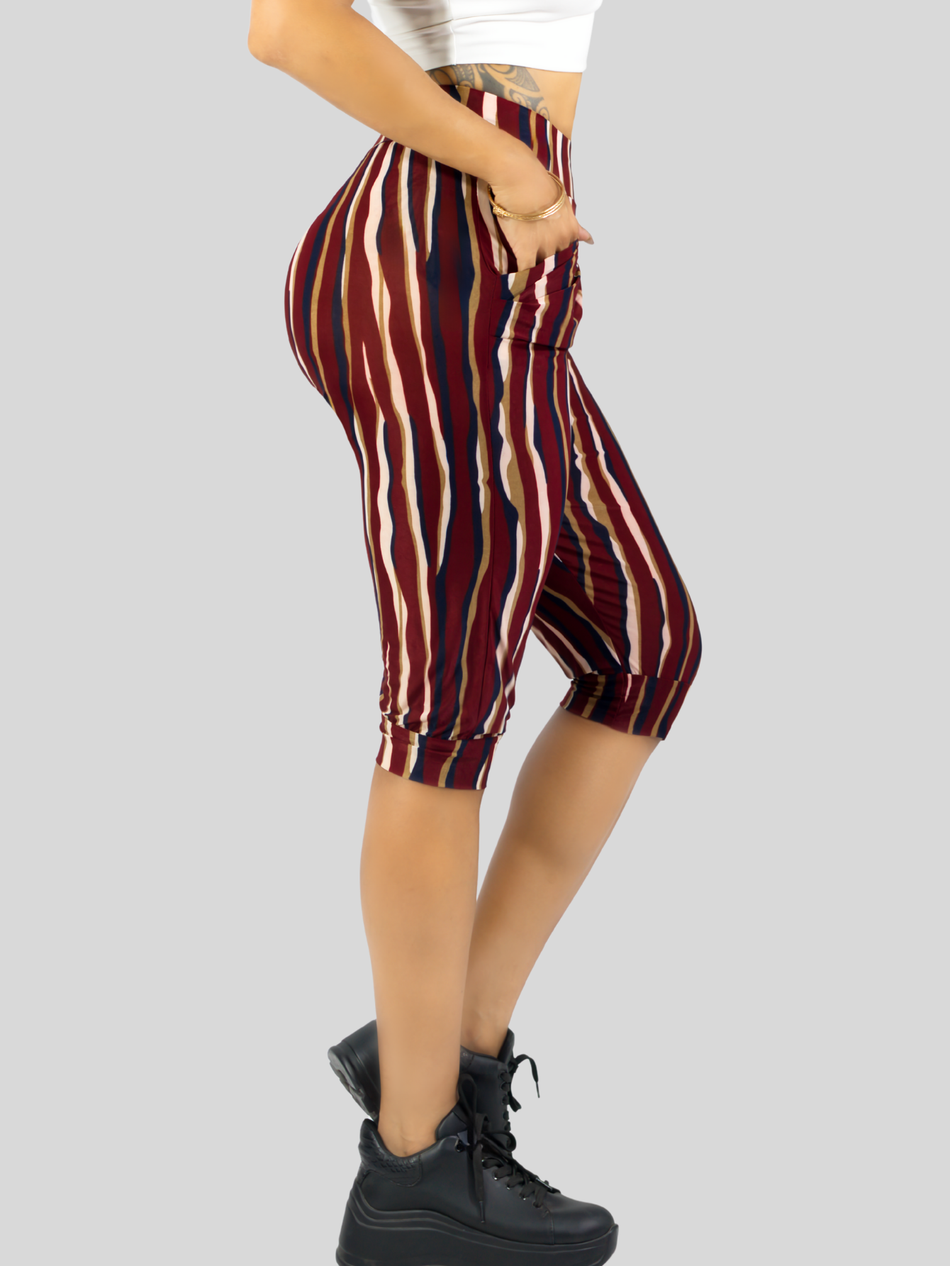 Foto 5 pulgar | Leggins Mujer Capris Bermuda Mallones Cap-011 Diseño 6 Mayon Mallas