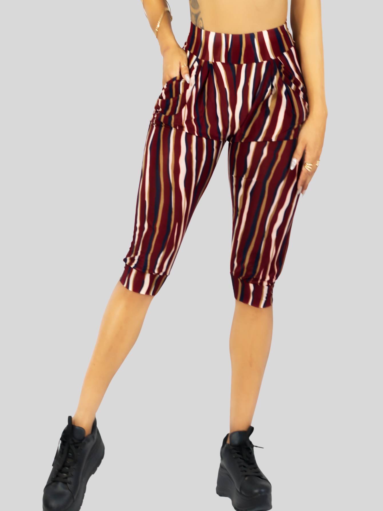 Foto 7 pulgar | Leggins Mujer Capris Bermuda Mallones Cap-011 Diseño 6 Mayon Mallas