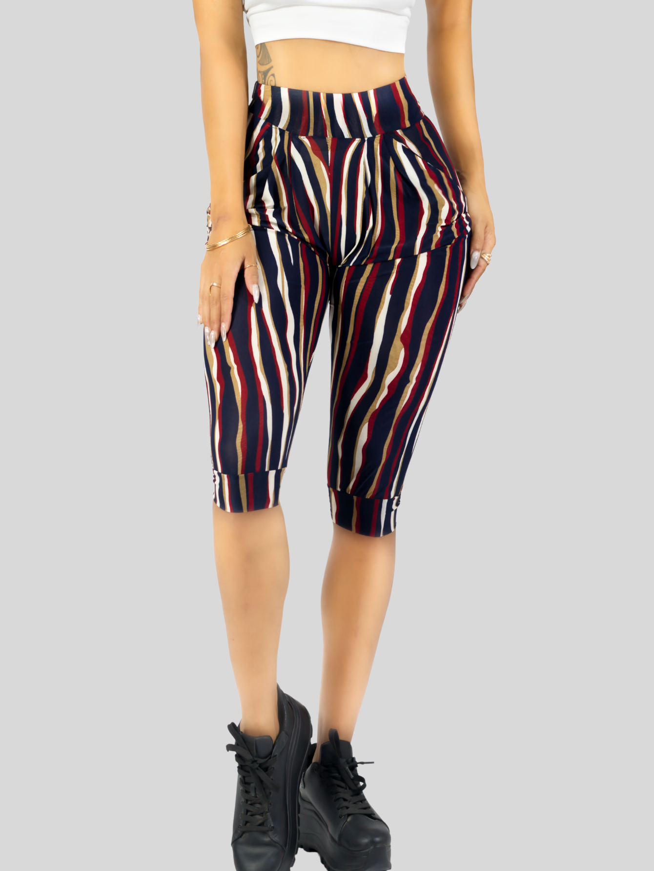 Foto 7 pulgar | Leggins Mujer Capris Bermuda Mallones Cap-011 Diseño 7 Mayon Mallas