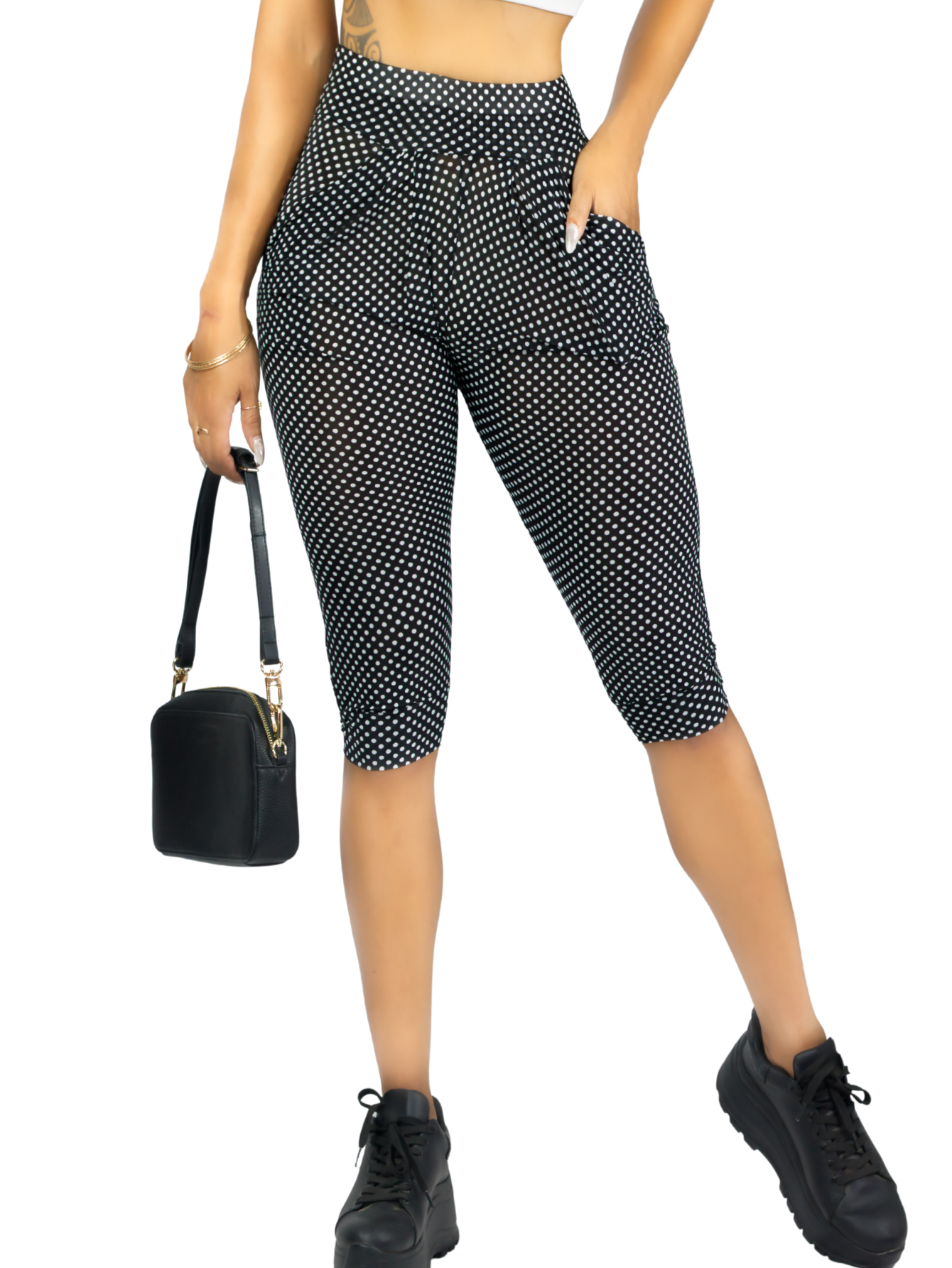 Foto 2 pulgar | Leggins Mujer Capris Bermuda Mallones Cap-011 Diseño 3 Mayon Mallas
