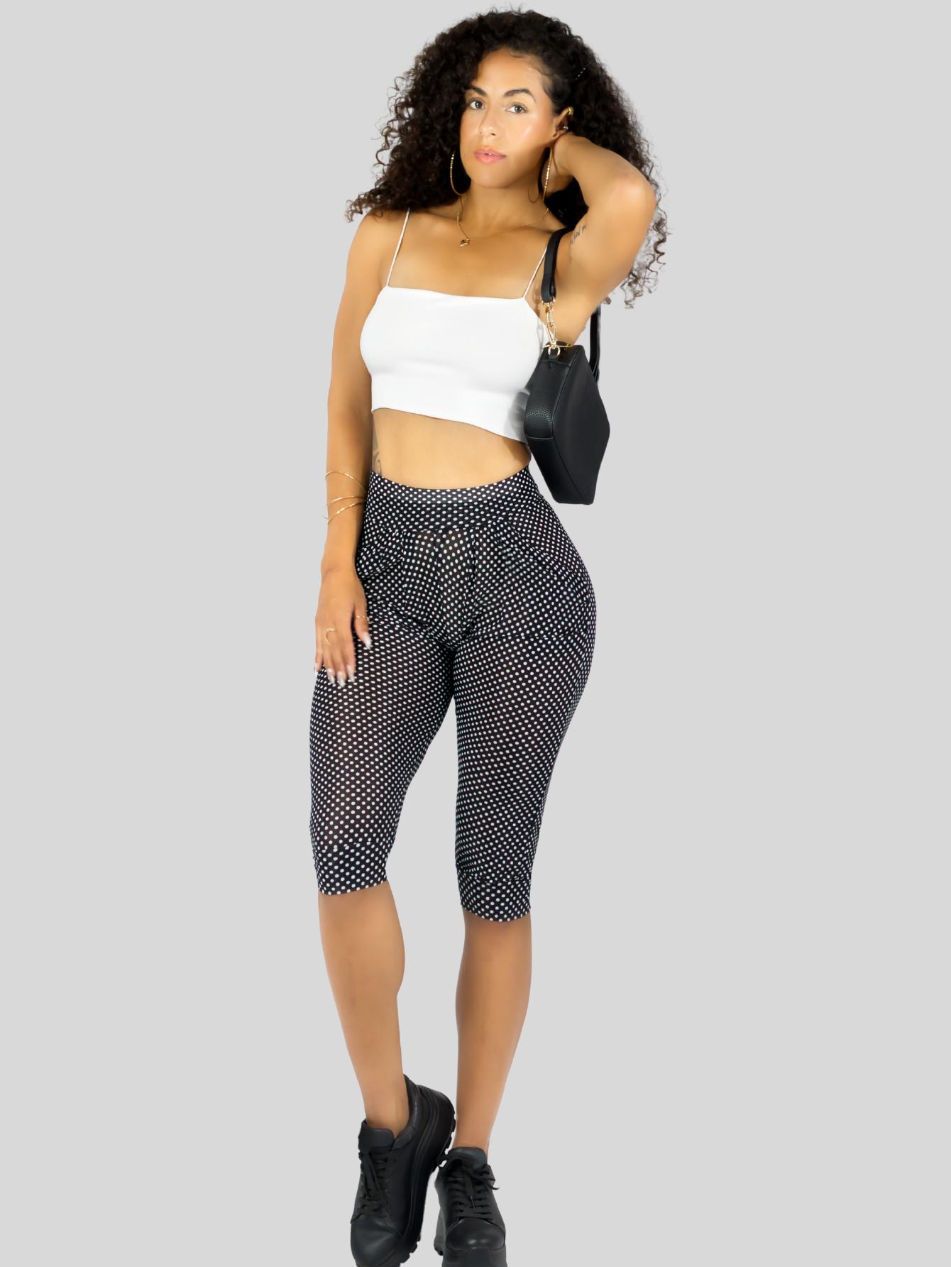 Foto 3 pulgar | Leggins Mujer Capris Bermuda Mallones Cap-011 Diseño 3 Mayon Mallas