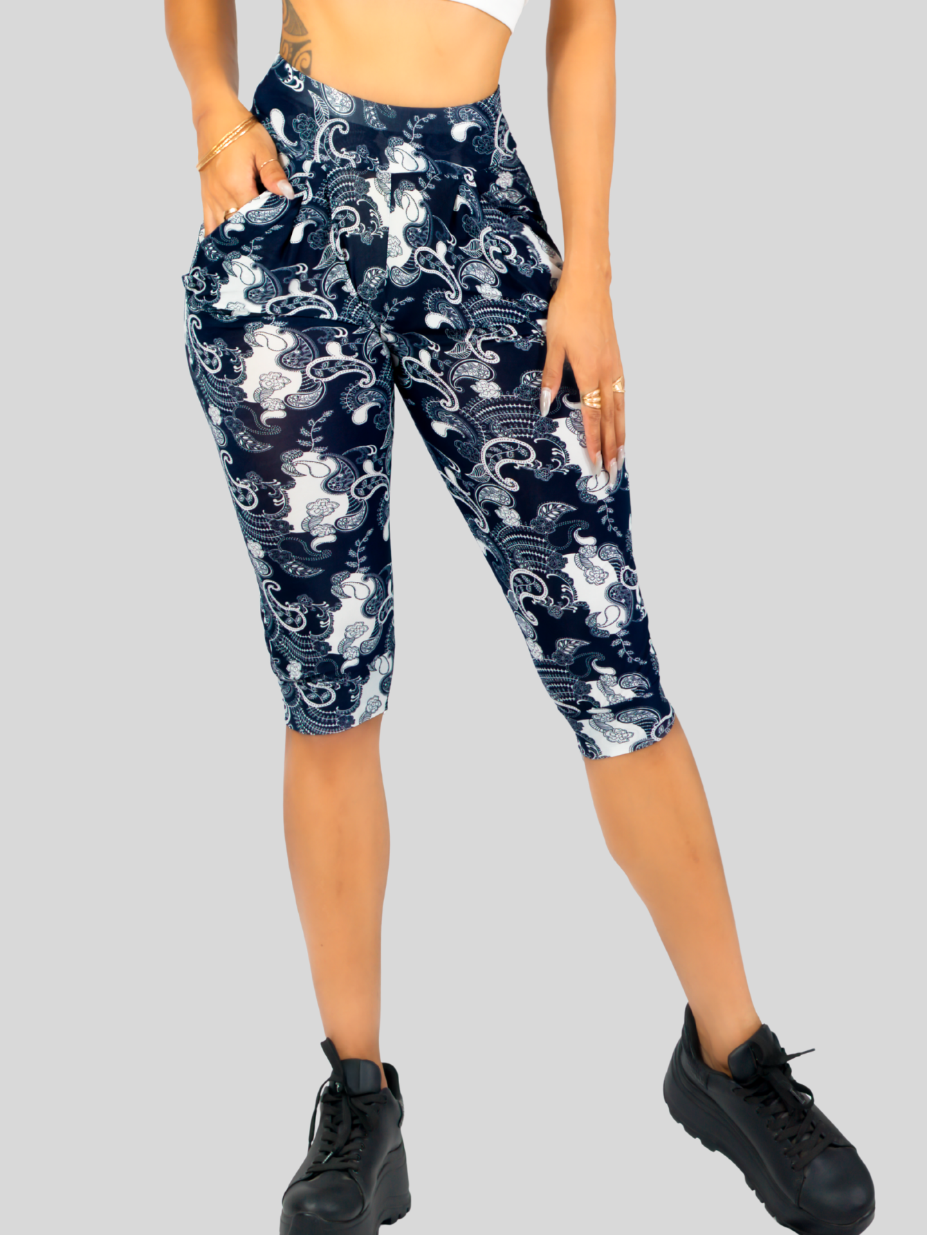 Foto 7 pulgar | Leggins Mujer Capris Bermuda Mallones Cap-011 Diseño 2 Mayon Mallas