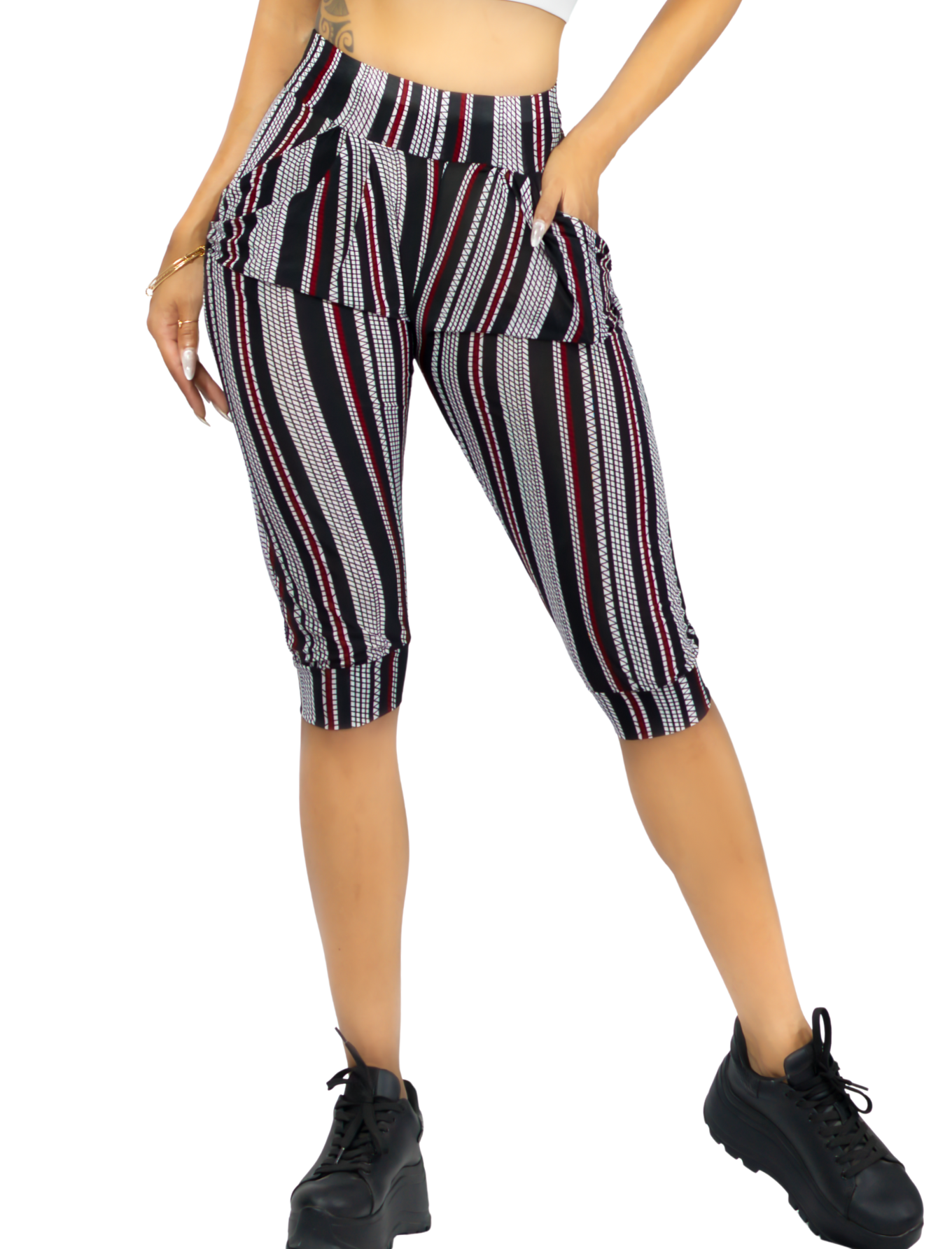 Foto 2 pulgar | Leggins Mujer Capris Bermuda Mallones Cap-011 Diseño 5 Mayon Mallas