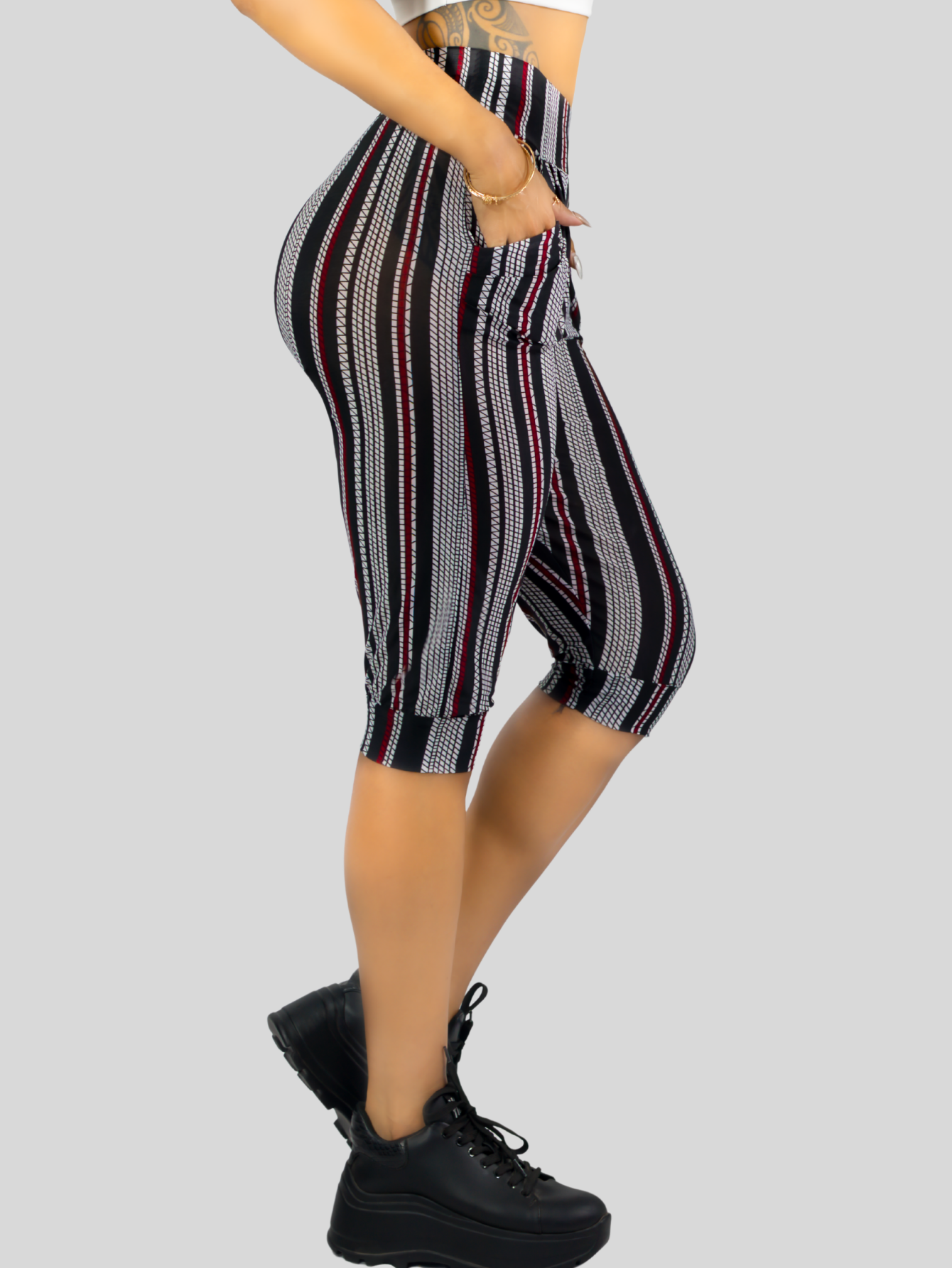 Foto 5 pulgar | Leggins Mujer Capris Bermuda Mallones Cap-011 Diseño 5 Mayon Mallas