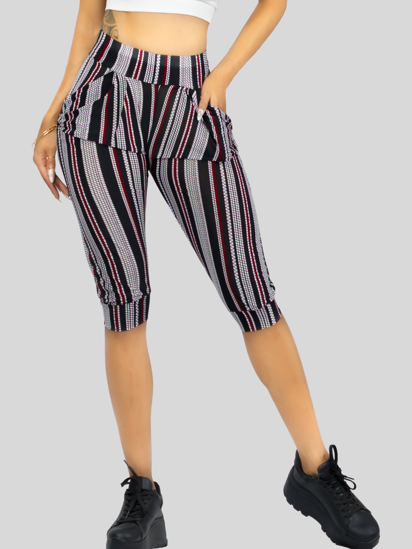 Foto 7 pulgar | Leggins Mujer Capris Bermuda Mallones Cap-011 Diseño 5 Mayon Mallas