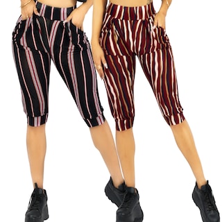 Foto 1 | Set De 2 Leggins Mujer Capris Bermuda Mallones Cap-011-px2 Dos Diseños Mayon Mallas
