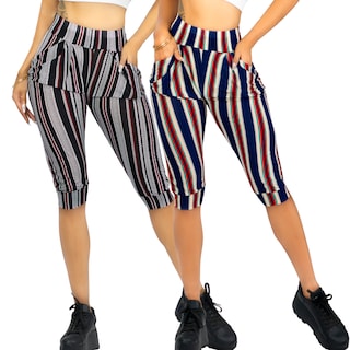 Foto 1 | Set De 2 Leggins Mujer Capris Bermuda Mallones Cap-011-px2 Dos Diseños Mayon Mallas