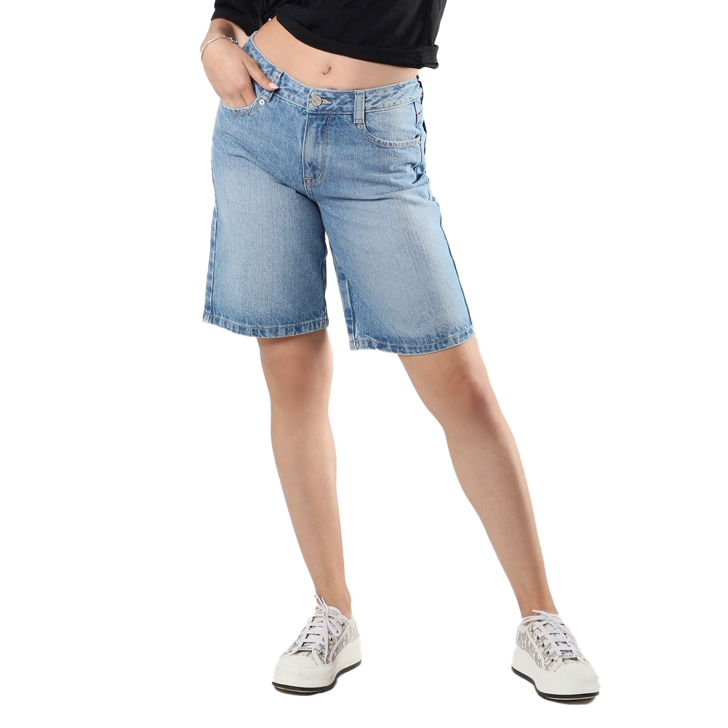 Foto 1 | Bermuda Con Bolsillos Para Mujer