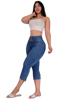 Foto 4 | Capri Casual Para Mujer Levanta Pompa – Estilo Y Ajuste Para Tu Figura 3965/04