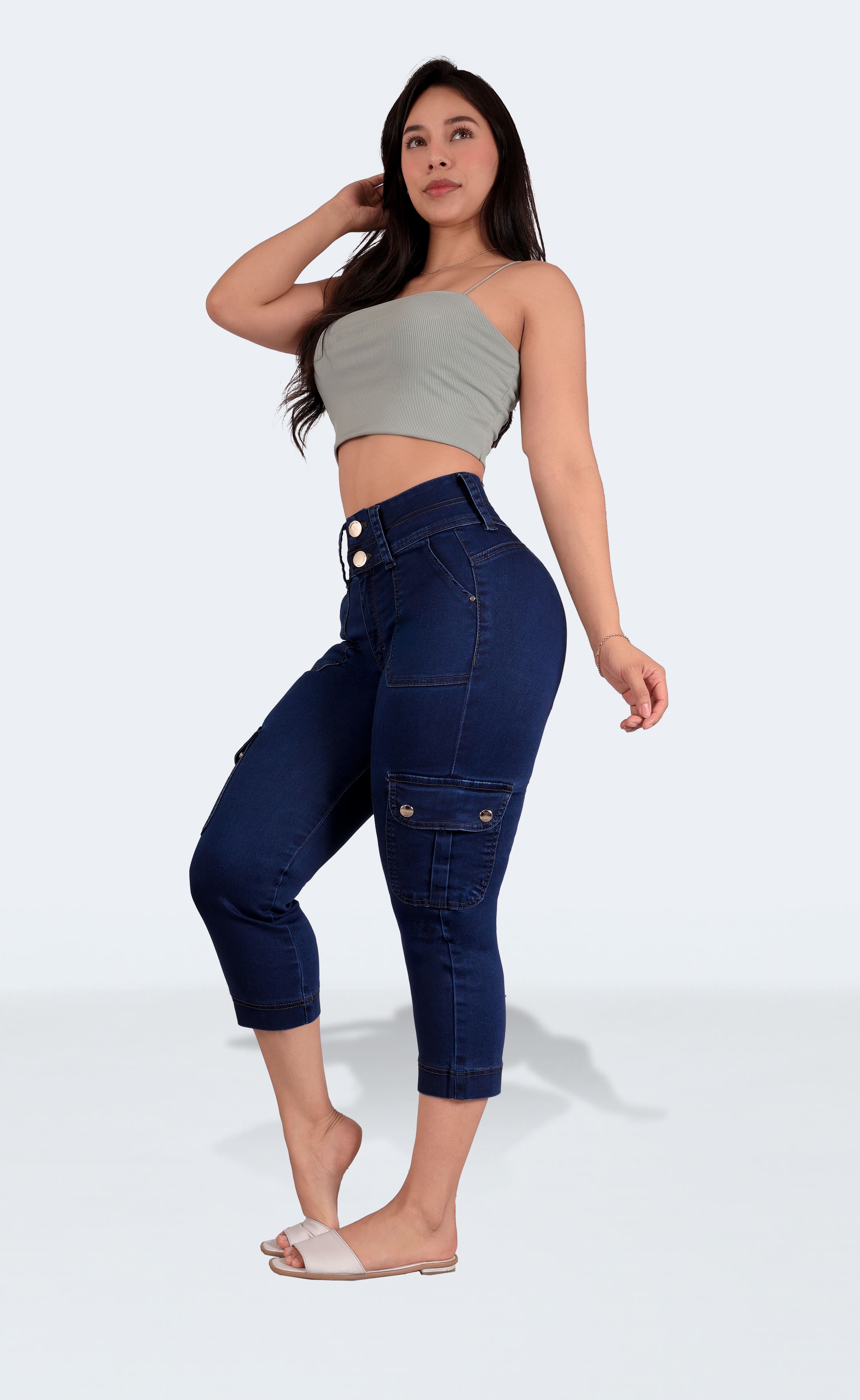 Foto 5 pulgar | Capri Casual Para Mujer Con Efecto Levanta Pompa – Calidad Premium 3940/03