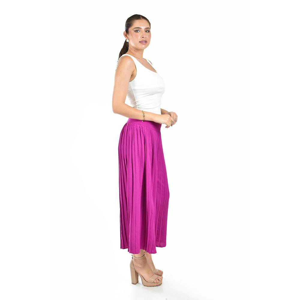 Foto 2 | Capri Plisado Roman Fashion /juvenil, 2155 (magenta) Fucsia Oscuro
