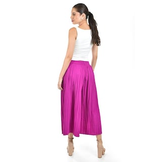 Foto 3 | Capri Plisado Roman Fashion /juvenil, 2155 (magenta) Fucsia Oscuro