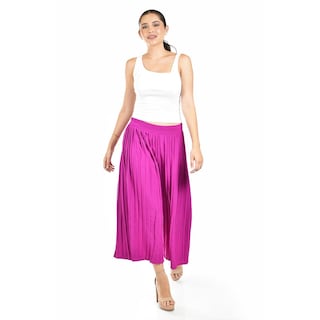 Foto 4 | Capri Plisado Roman Fashion /juvenil, 2155 (magenta) Fucsia Oscuro