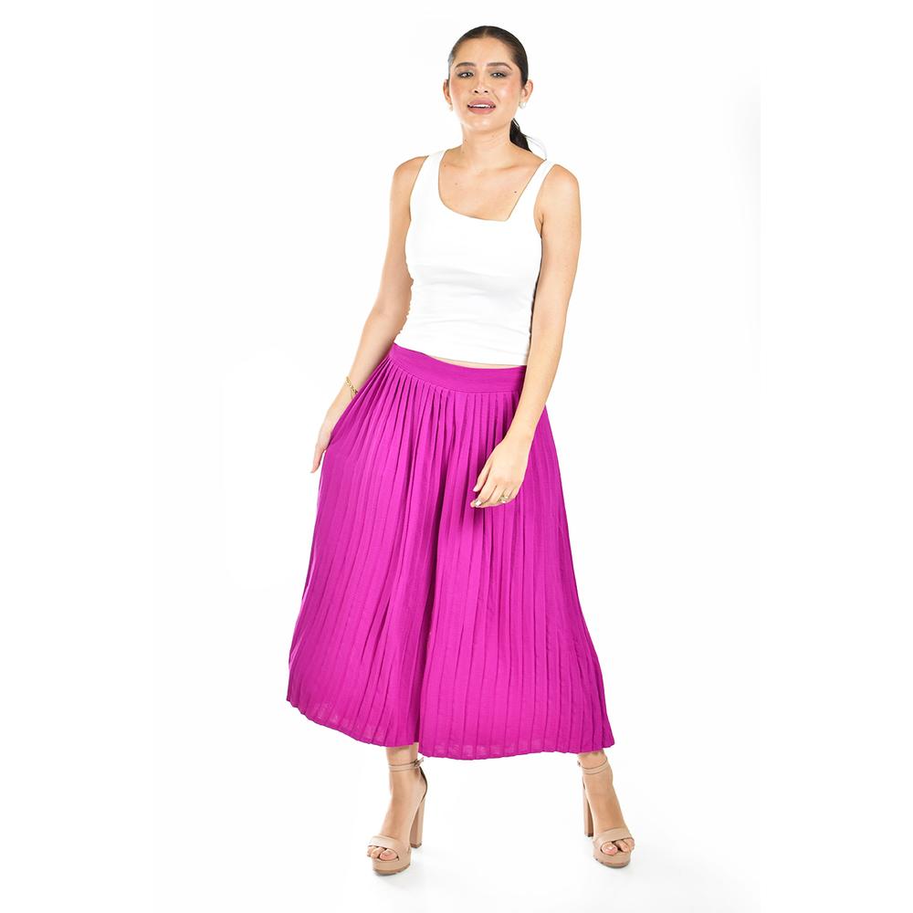 Foto 5 | Capri Plisado Roman Fashion /juvenil, 2155 (magenta) Fucsia Oscuro