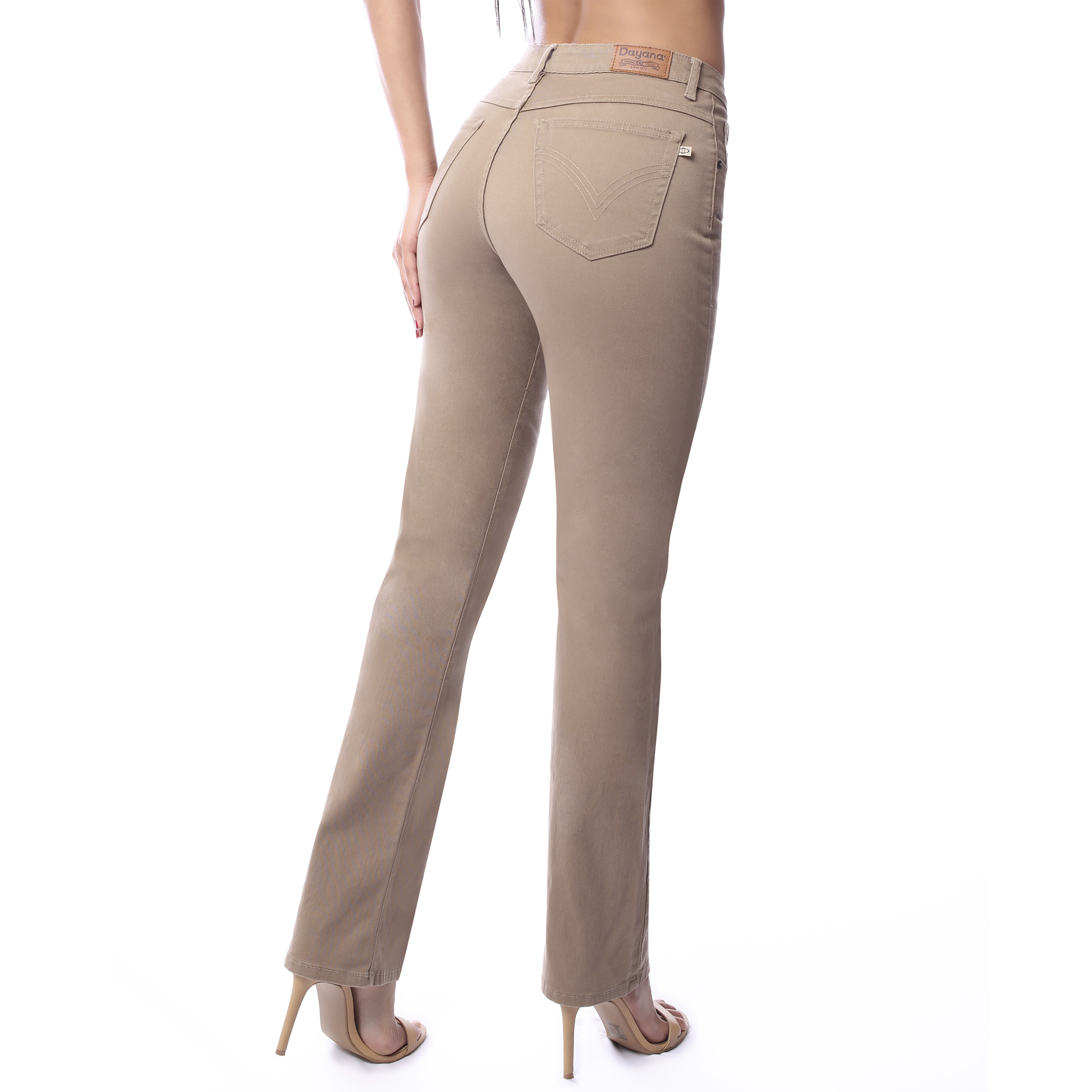 Pantalón De Gabardina Para Dama Dayana Corte Recto Ajustable