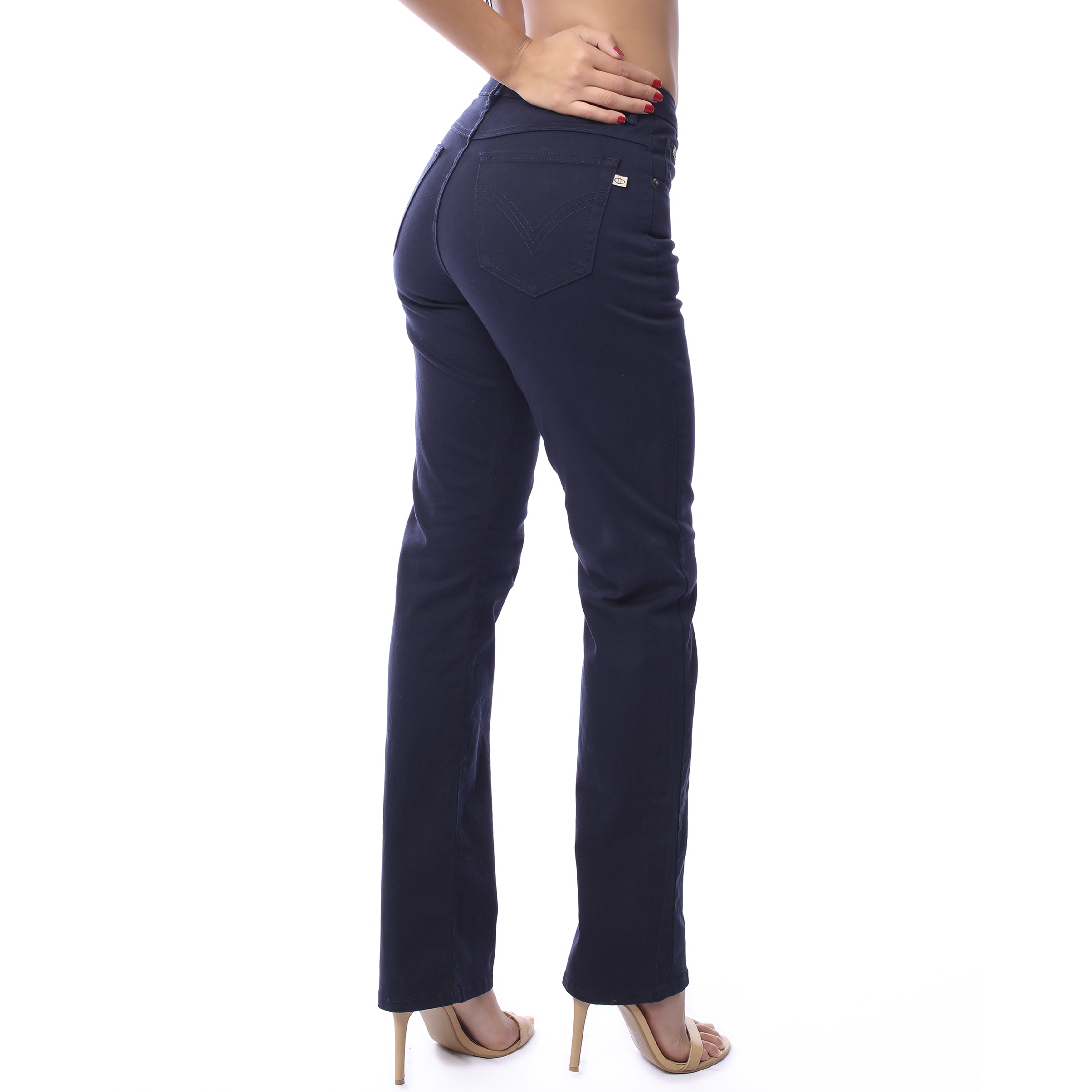 Pantalón De Gabardina Para Dama Dayana Corte Recto Ajustable