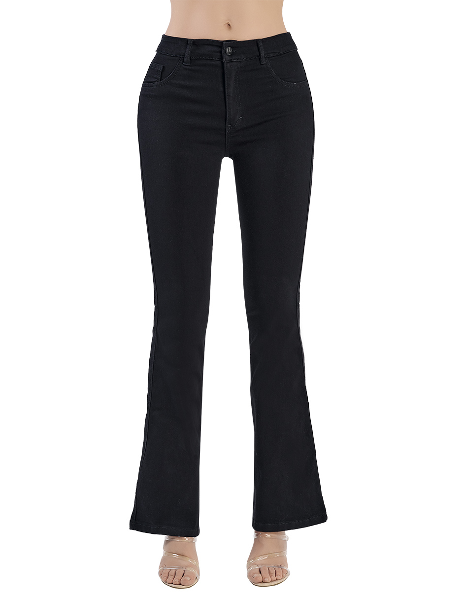 Jeans Devendi color Negro Stretch Campana