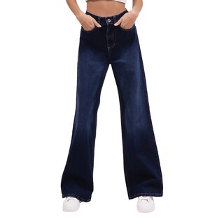 Foto 1 | Jeans Wide Leg MCHK Azul Stretch para Dama