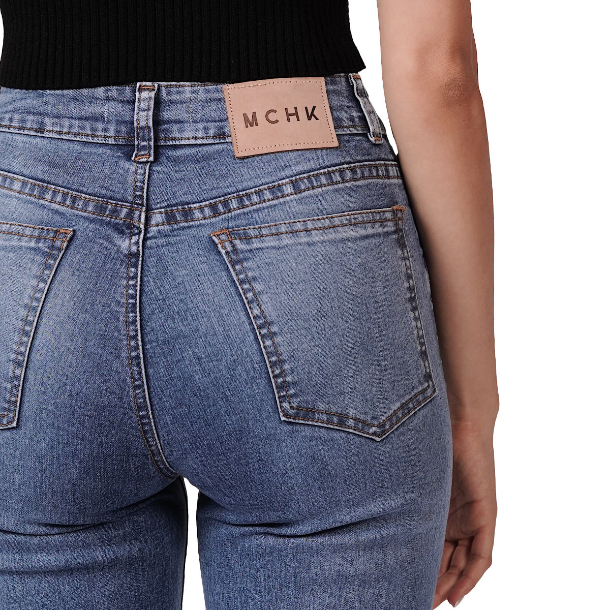 Foto 5 pulgar | Jeans Wide Leg MCHK Azul Stretch para Dama