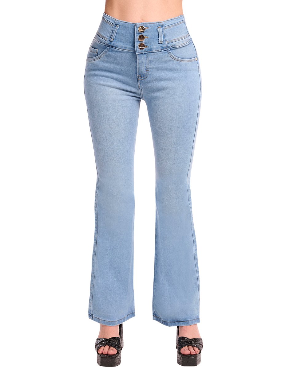 Foto 2 pulgar | Jeans Devendi Azul para Mujer