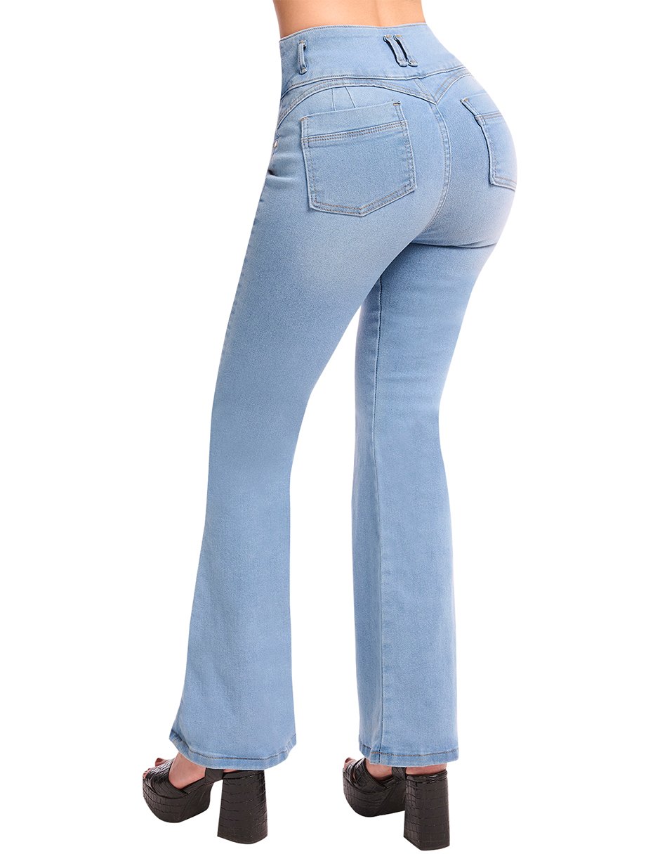 Foto 3 pulgar | Jeans Devendi Azul para Mujer