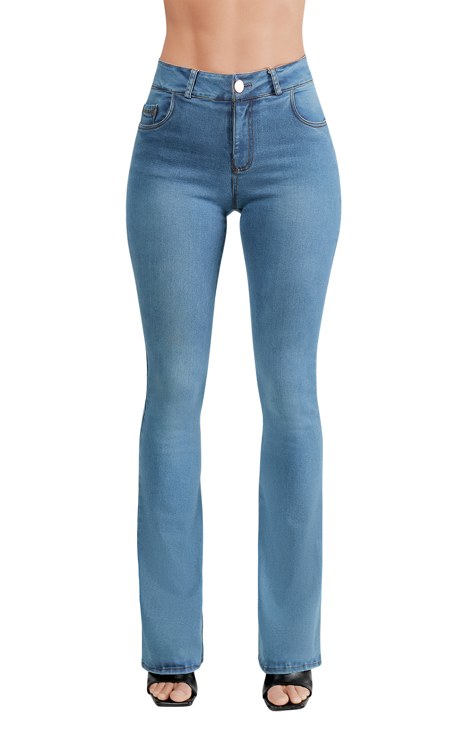 Foto 2 pulgar | Jeans Devendi Azul para Mujer