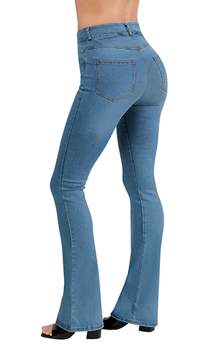 Foto 3 pulgar | Jeans Devendi Azul para Mujer