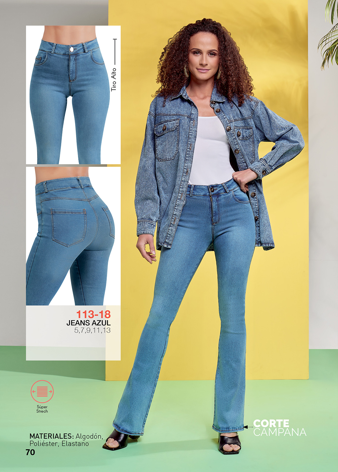 Foto 4 pulgar | Jeans Devendi Azul para Mujer